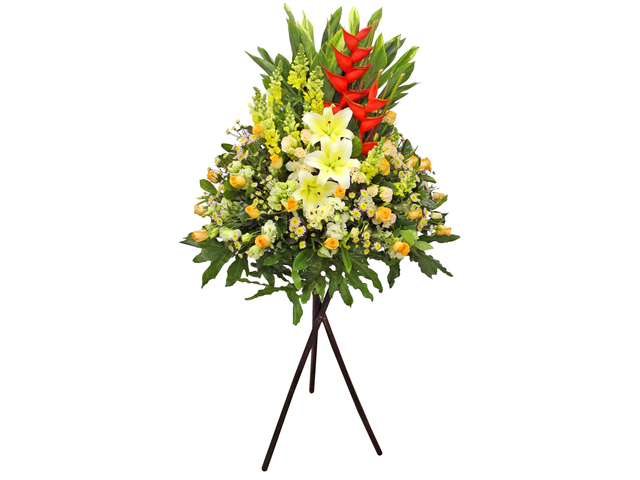 Flower Basket Stand - Opening Florist Basket AB28 - L128346 Photo