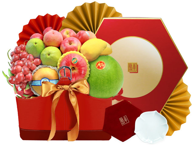 Mid-Autumn Gift Hamper - Mid Autumn Peninsula Moon Cake With Permium Fruit Hamper SMA1488 - S0139493P Photo