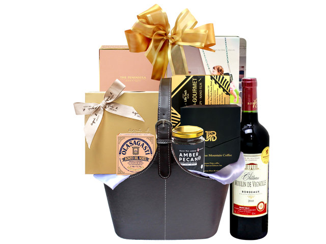 Wine n Food Hamper - Delicate Wine And Pastry Gift Hamper FH36 - L32620 Photo