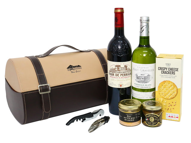 Wine n Food Hamper - Fancy Food With Wine Box Gift Set FH48 - L76603483 Photo